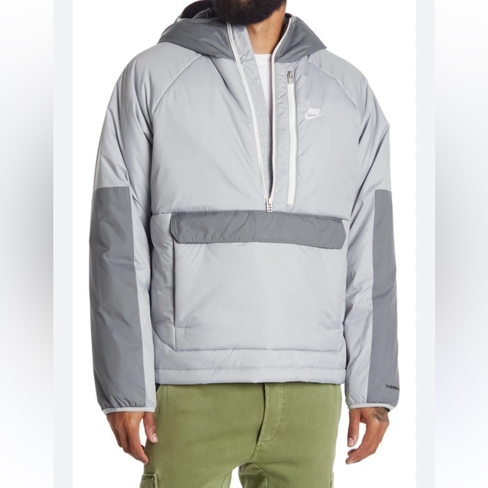 MEN'S NIKE SPORTSWEAR THERMA-FIT LEGACY HALF-ZIP HOODED ANORAK Size XL